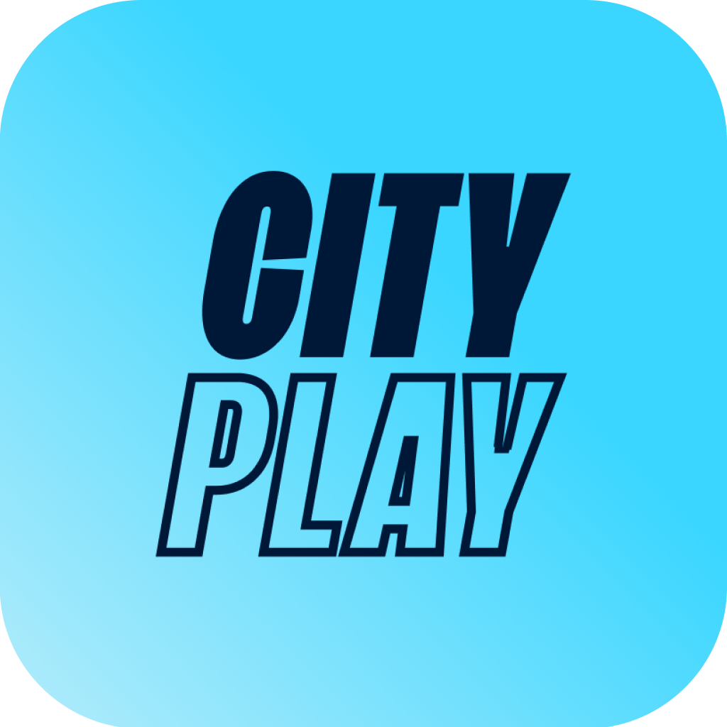 CITYPLAY logo on a blue rounded background