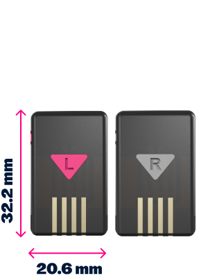 CITYPLAY left and right foot sensors. 32.2mm height x 20.6mm width